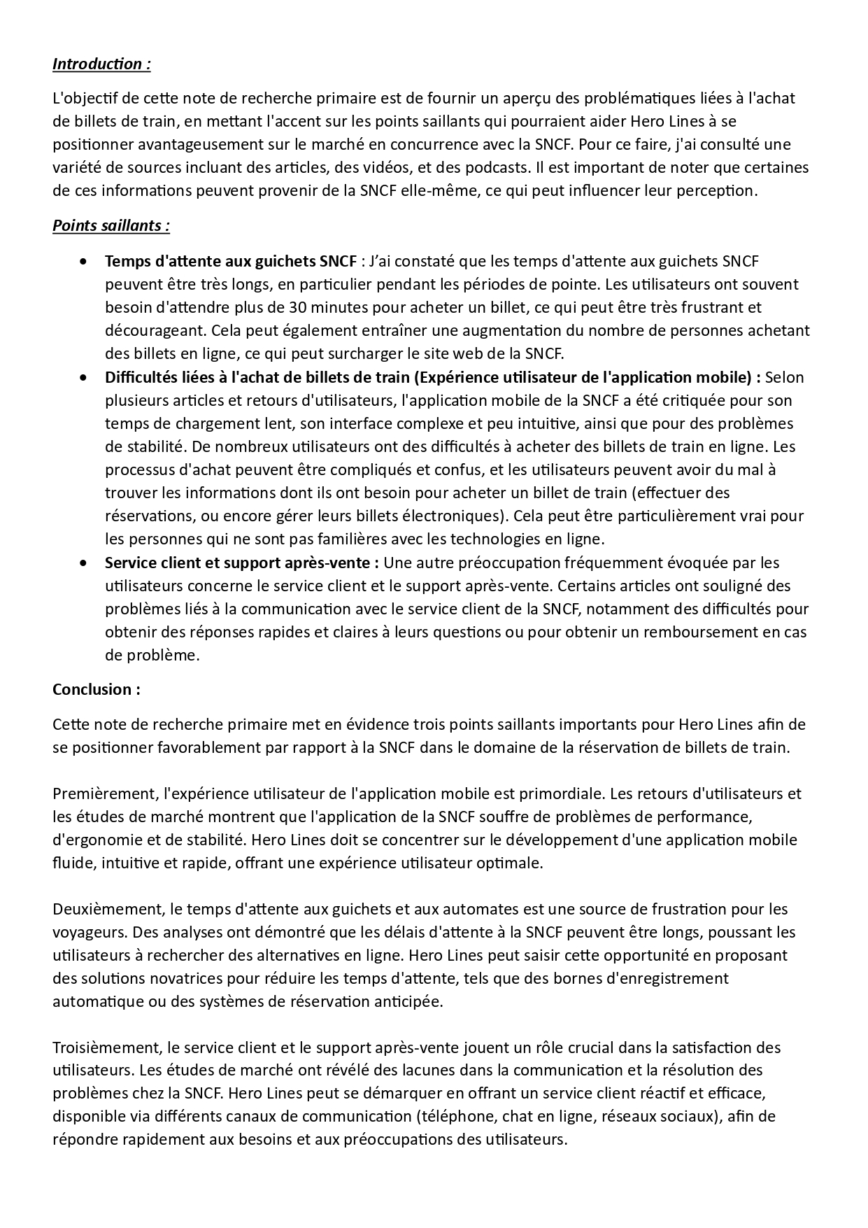 Note de recherche primaire